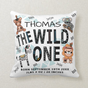 Coussin Boho Wild One Bird Stats