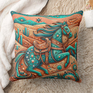 Coussin Bois à outils de l'Ouest Imprimer Cheval Sud-Ouest