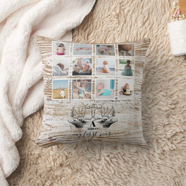Coussin Bois de cerf de la première année photo Collage (Couverture)