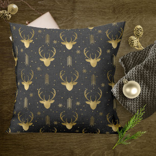 Coussin Bois de cerf Motif Flèches V2 Or ID861