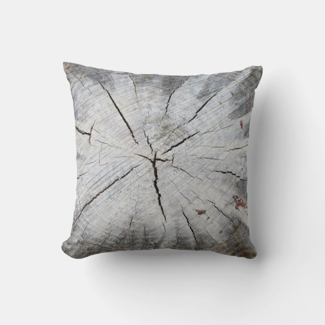 Coussin Bois Gris Gris Pin Arbre Pinceau Photo Art 1 (Recto)