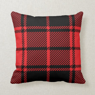 Coussin Bois rouge, style Lumberjack. Bluffalo.