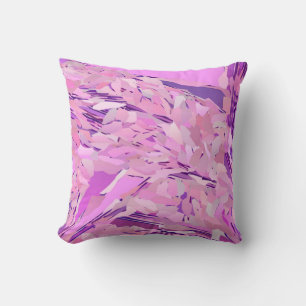 Coussin Bois Violet Abstrait, Lavande, Mauve, Violet