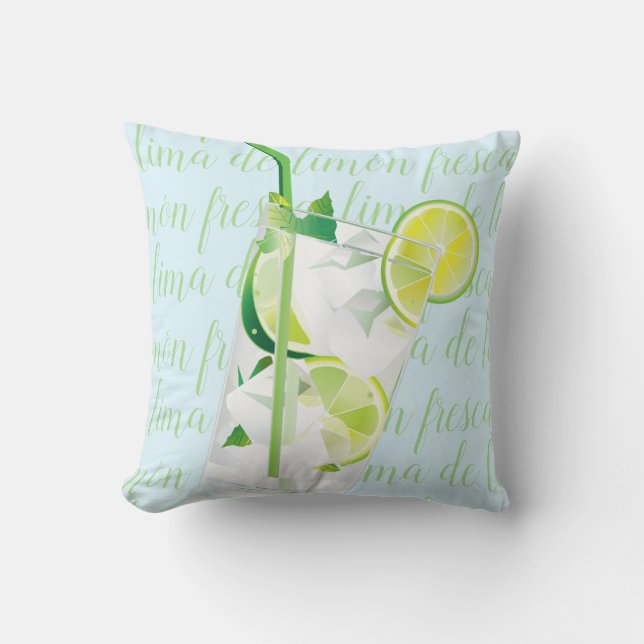 Coussin Boisson fraîche "ima de limón" fresca Script perso (Recto)