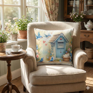 Coussin Boîte aux lettres Bluebird Lettres d'amour Cottage