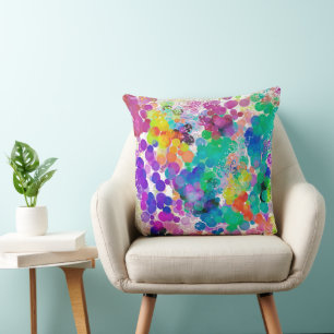 Coussin Bokeh Abstrait coloré 2 Design Cadeau double face