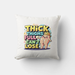 Coussin Bold Digital Illustration of Chubby Character with