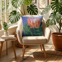 Bold King Protea | Hand-Painted Floral Art
