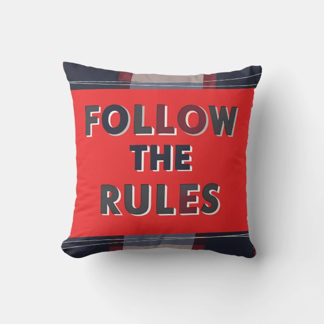 Coussin Bold Rules: A Clear, Striking Message (Recto)