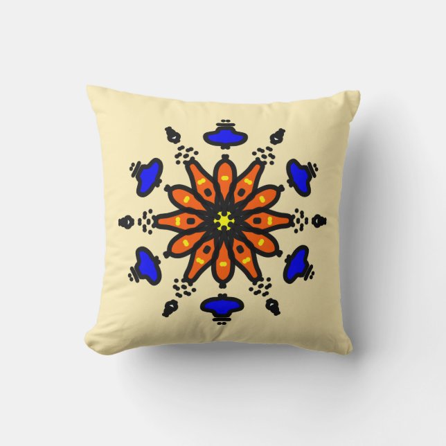 Coussin Bold Sun Mandala (Recto)