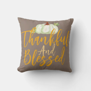 Coussin Bon thanksgiving simple mou Citrouille automne