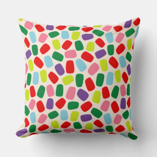 Coussin Bonbons de Noël Rose Pâle Colorés et Festifs