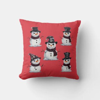 Coussin Bonhomme de neige gothique