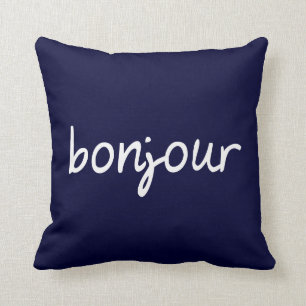 Coussin Bonjour !