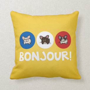 Coussin Bonjour !