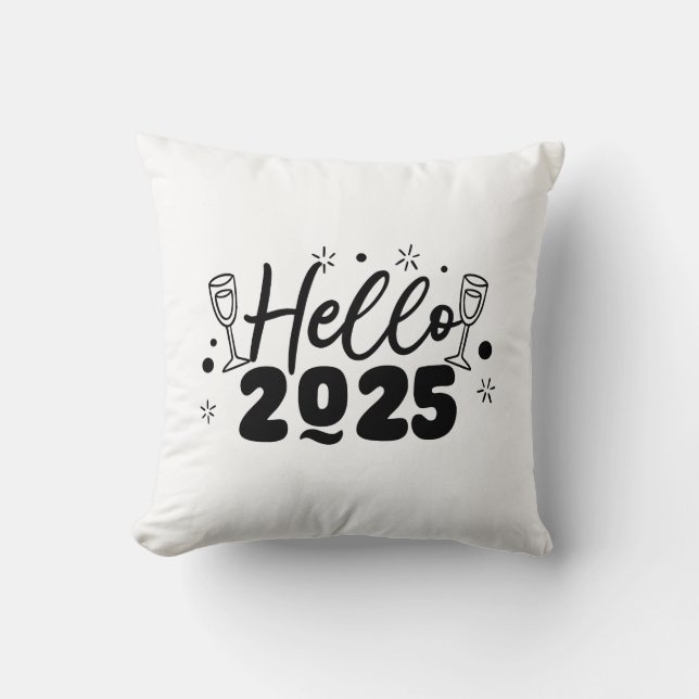 Coussin Bonjour 2025 (Recto)