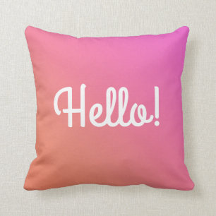 Coussin Bonjour à l'Ombre rose personnalisée