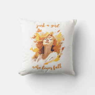 Coussin Bonjour Automne automne dans l'amour Feuille orang