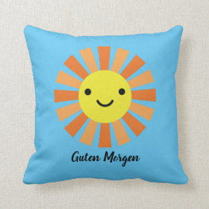 Coussin Bonjour Bonne nuit en allemand