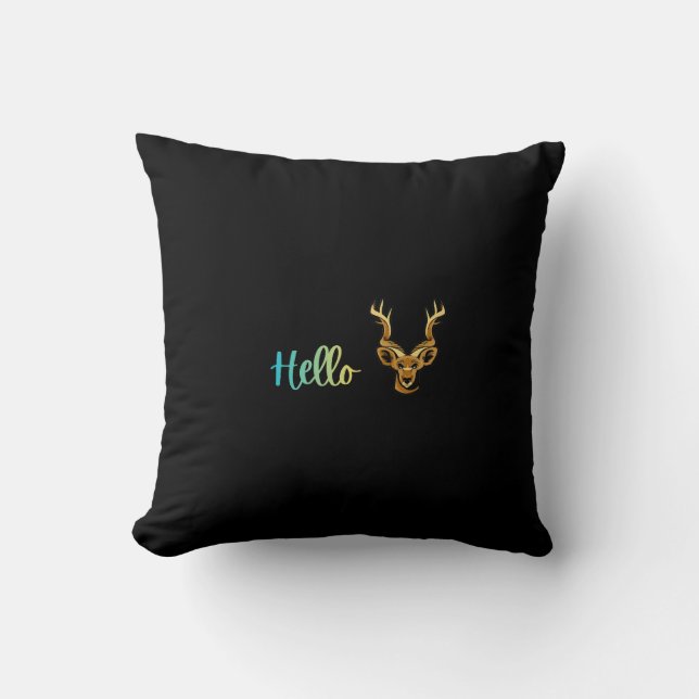Coussin Bonjour Cerf (Recto)