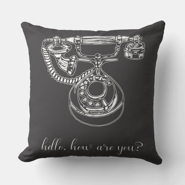 Coussin Bonjour, comment vas-tu ? (Recto)