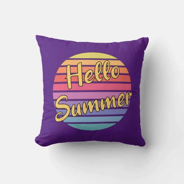 Coussin Bonjour été (Recto)
