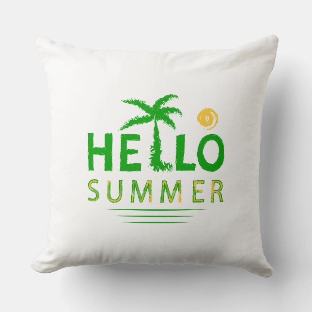 Coussin Bonjour été (Recto)