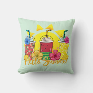 Coussin Bonjour été Rafraîchir la Smoothie des fruits tr