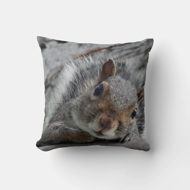 Coussin Bonjour, je suis Squirrel (Recto)