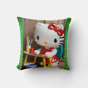 Coussin Bonjour kity Throw Pillow