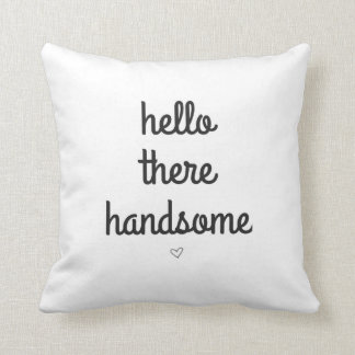 Coussin bonjour là carreau beau
