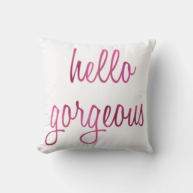 Coussin Bonjour magnifique (Recto)