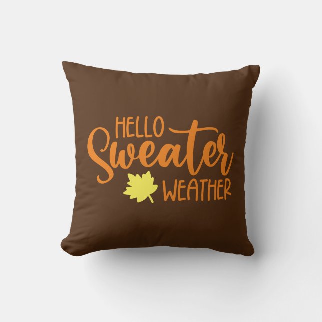 Coussin Bonjour Météo Pull (Recto)