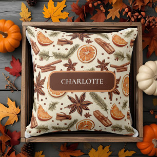 Coussin Bonjour Personnalisé Automne - Nom personnalisé