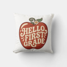 Bonjour Première Année Retro Pomme Retour à l'écol