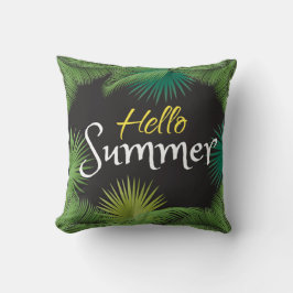 Coussin Bonjour Summer Tropical Palm Green Leafs Beach par