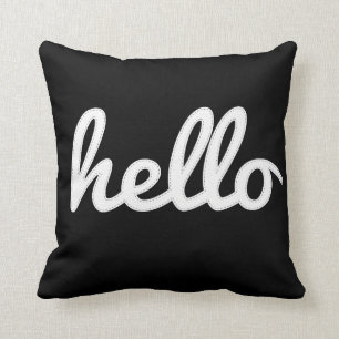 Coussin Bonjour Type Message pointé