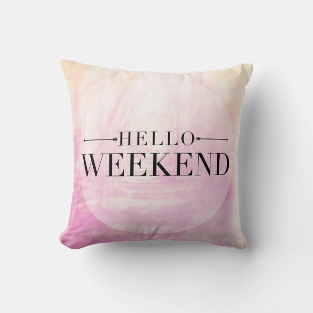 Coussin Bonjour week-end (Recto)