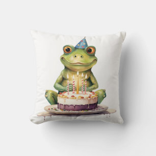Coussin Bonne Anniversaire Funny grenouille