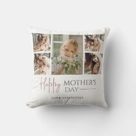 Coussin Bonne fête des mères | Elégant collage photo moder