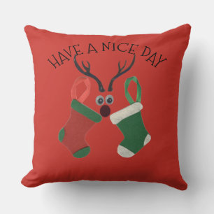 Coussin Bonne journée de Noël et meilleure nuit