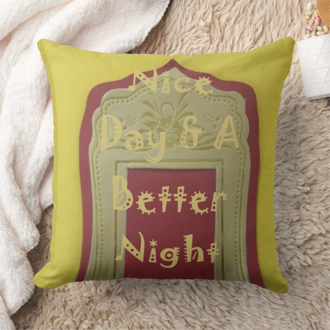 Coussin Bonne journée et meilleure nuit avec gratitude (Couverture)