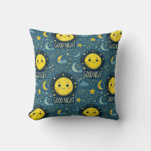 Coussin 🌙⭐ Bonne Nuit Enfants Motif Endormi Décoration Co