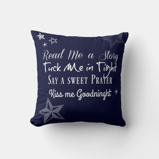 Coussin bonne nuit souhaits (Recto)
