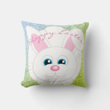 Bonne Pâques mignonne Cartoon Bunny Bleu Parties s