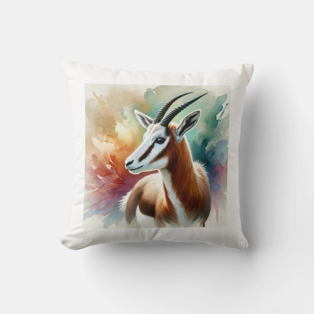 Coussin Bontebok in watercolor 220924AREF116 - Watercolor (Recto)
