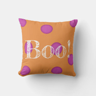 Coussin Boo tacheté violet orange