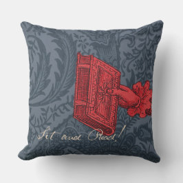 Coussin Bookstore, library, reading nook Blue/Red