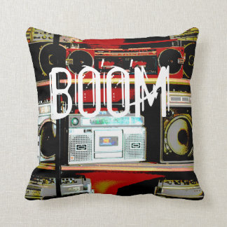 Coussin Boom Box Boombox Rétro années 1980 80s Colorful Vi