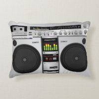 Coussin Boombox Retro des années 80 personnalisé